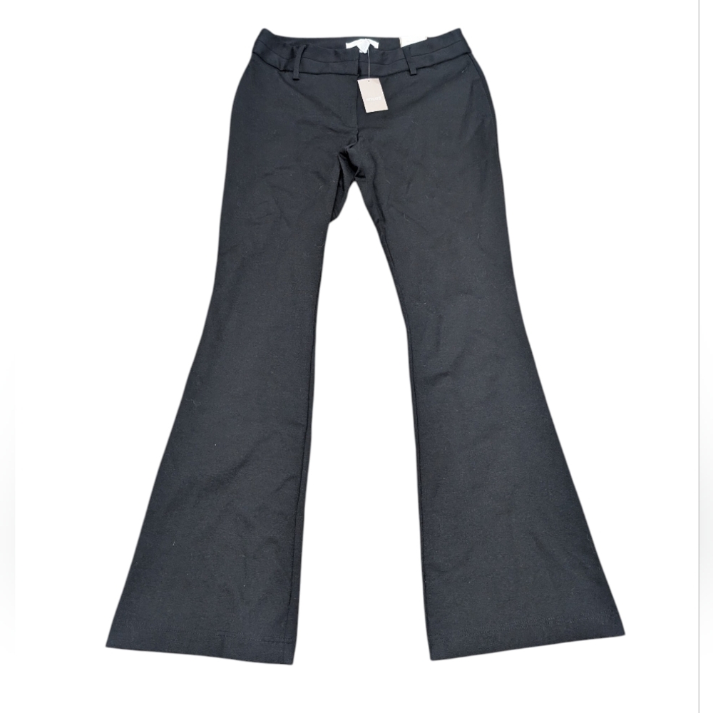 New CHICO'S Ponte Double Waist Flare Black Dress Pants (Women's 0 regular aka 4)